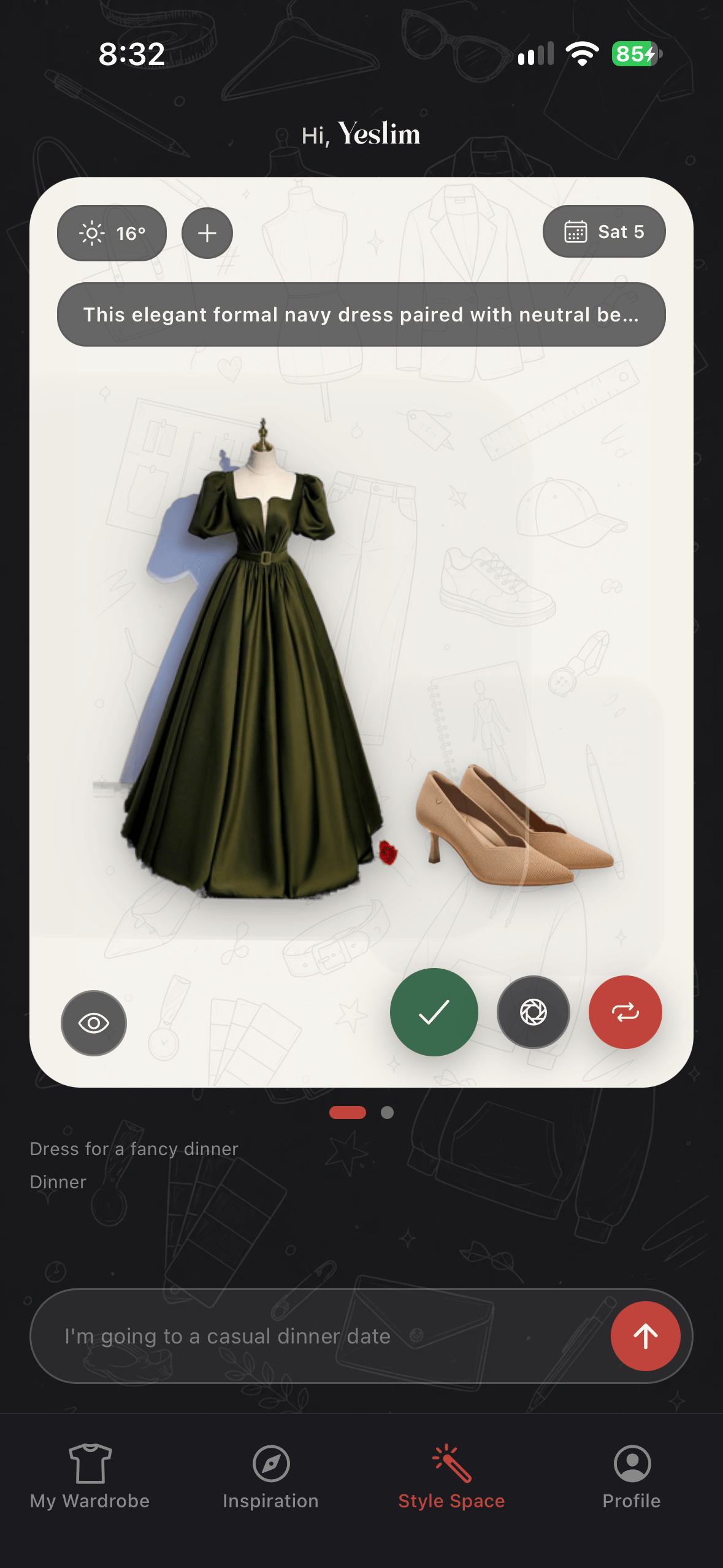 Wearsper AI-generated outfit result